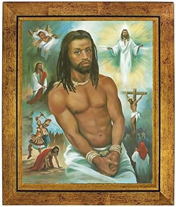 Title: His Voyage: the Life of Black Jesus by  (10X8 Inches, Gold Frame)