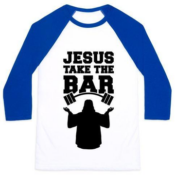 JESUS TAKE THE BAR UNISEX CLASSIC BASEBALL TEE