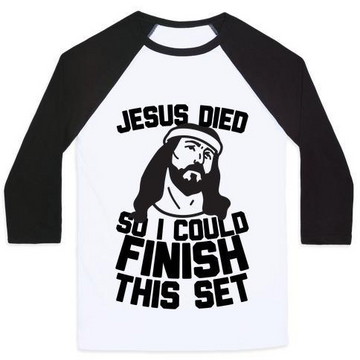 JESUS DIED SO I COULD FINISH THIS SET UNISEX CLASSIC BASEBALL TEE