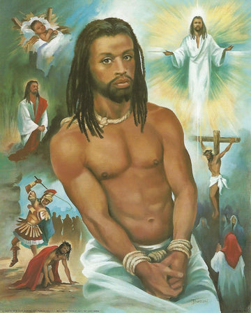 Title: His Voyage: the Life of Black Jesus by  (10X8 Inches, Gold Frame)