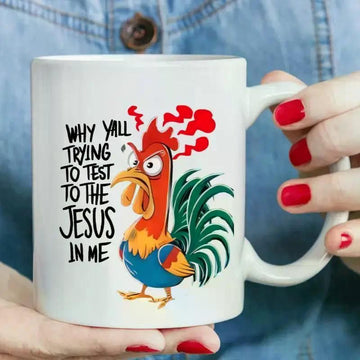 1pc Rooster Ceramic Mug - Insulated, Reusable, Humorous 