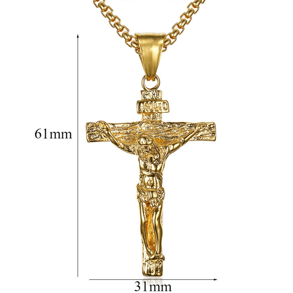 Christ Cross Pendant Necklace - Jesus Christ Heals
