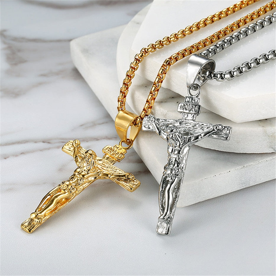 Christ Cross Pendant Necklace - Jesus Christ Heals
